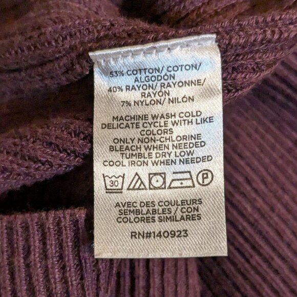 LOFT Sweater Medium Eggplant/Plum - Picture 7 of 12